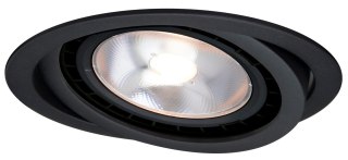 Ruchome oczko podtynkowe Nero czarne 1xGU10 Light Prestige