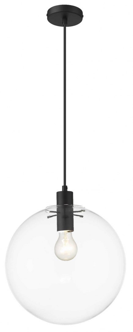 Lampa wisząca Puerto duża 1xE27 czarna LP-004/1P L BK
