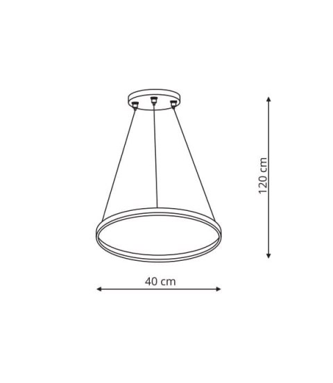 Lampa wisząca Ring mały 4000K 1xLED czarny LP-909/1P 4S BK
