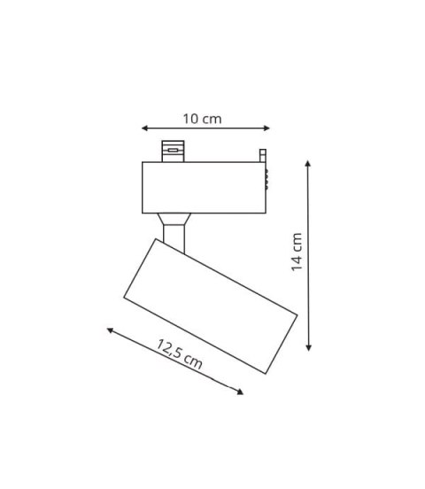 Reflektor Rocca 3000K do szynoprzewodów 1F 1xLED czarny LP-10192/1W BK