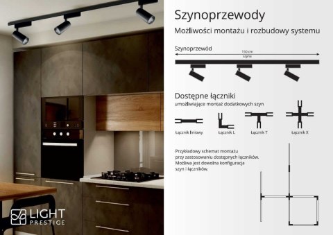 Rocca Set 3000K szynoprzewód 1F 3xLED LP-1019 set WH