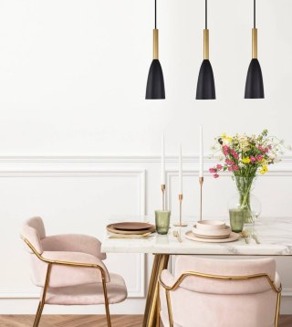 Lampa wisząca Solin 3 czarno-złota 3xE27 Light Prestige