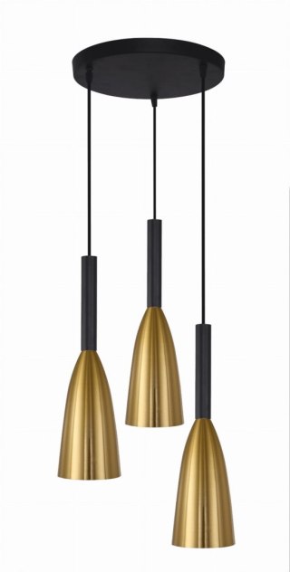 Light Prestige Lampa wisząca Solin 3 złota 3xE27