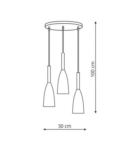 Light Prestige Lampa wisząca Solin 3 złota 3xE27