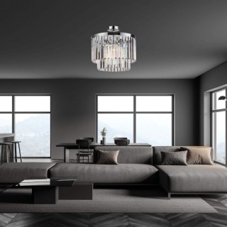 Light Prestige Plafon Vetro 4 srebrny 4xE14